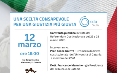 REFERENDUM GIUSTIZIA, CDO SICILIA PROMUOVE  UN CONFRONTO PUBBLICO A CATANIA